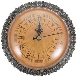 Clocks Accessories Digital Clock Inlaid Head Roman Number Insert Mosaic Round With Movement Vintage DIY