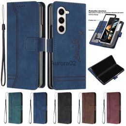 Cell Phone Cases For Samsung Galaxy Z Fold 5 SM-F946B Case Leather Wallet Flip Book Cover for Fold5 Fold4 ZFold 3 5G Funda yq240330