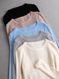Roupas de inverno Mulher suéteres pulôvers da primavera outono Basic feminino feminino suéter feminino barato puxar manga longa