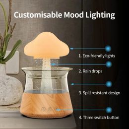 300ml Mushroom Rain Air Humidifier Rain Cloud Design Colourful Night Light Aroma Diffuser USB Air Diffuser Mist Maker Machine