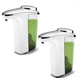 Liquid Soap Dispenser 2X Automatic Compact Sensor Pump Adjustable Dispensing Volume Control Battery Operated 17Oz/500Ml