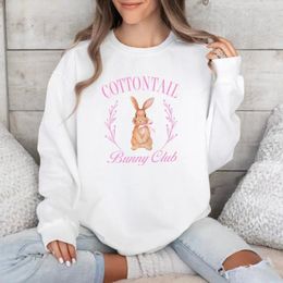Women's Hoodies Coquette Aesthetic Sweatshirt Comfort Colours Easter Clothes For Women Cosy Soft Trendy Crewneck Sweater