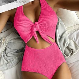 Women's Swimwear 2023 Sexy Women One Piece Swimsuit Swimwear Female Solid Push Up Thong Bather Bathing Suit Monokini Brazilian Swimming Suits T240330