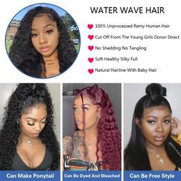 10A Water Wave Bundles Human Hair Peruvian Weave 1 3 4 Bundles Deal PerisModa Natural Black Remy 30 Inch Bundle Hair Extensions