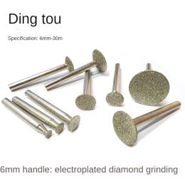 3mm Shank Diamond Grinding Burr Needle Point Engraving Carving Polishing Glass Jade Stone Drill Bit Rotary Tool Abrasive Tools