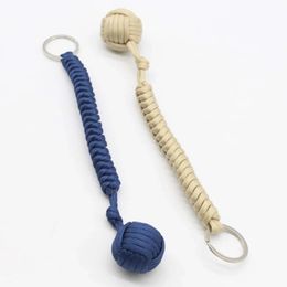 new Outdoor Security Protection Black Monkey Fist Steel Ball For Girl Bearing Self Defense Lanyard Survival Key Chain Broken Windows for