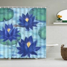 Shower Curtains Lotus Curtain Black White Flower Colorful Magic Elegant Background Modern Simple Unique Art