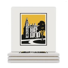 Table Mats Depauw University Sticker Ceramic Coasters (Square) Household Utensils Kitchen For Drinks Set