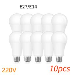 10pcs LED Bulb Lamps AC220V 210V 230V E27 E14 3W 6W 9W 12W 15W 18W 20W Lampada Bombilla Living Room Home Luminair AP 220V