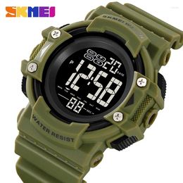 Wristwatches SKMEI Blue Green Army Camouflage Men's Electronic Watch Dual Time Stopwatch Timer Alarm EL Luminous Countdown 2195