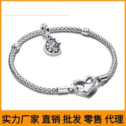 Jia Selling Fanpan La Di S925 Pure Sier Ring Xin Story Chain Bracelet Set with a Sense of Niche Luxury