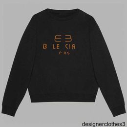 Designer High quality autumn and winter light luxury Paris B family English sweater loose Korean round neck long sleeved top for men and women 54JX
