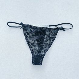Sexy Lingerie Women Sheer Lace G-string Female Mini T-back Thongs Transparent Underwear See Through Erotic Panties Sheer Briefs