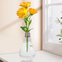 Vases Creative Clear Glass Vase Bulb Stylish Flowers Ornaments Hydroponic Gardening DIY Combination Home Decoration Room Decor