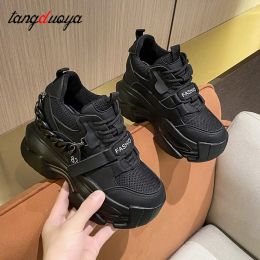Autumn Platform Sneakers Women Breathable Tennis Female Vulcanized Shoes Spring Chunky Dad Shoes Woman Sports Running Shoes Chai