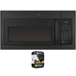 GE JVM3160DFBB 1.6 Cubic Foot Ultra Range Microwave Black Set 2-year CPS Enhanced Protection Pack