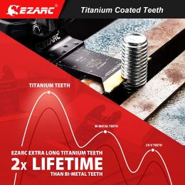 EZARC 4PCS Titanium Oscillating Saw Blades Kit, Plunge Cutting Multitool Blades for Metal Wood Nails Screws, Flush Cut Universal