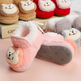 2023 Winter Snow Baby Boots Multiple Colours Warm Fluff Balls Indoor Colloidal particle sole Infant Newborn Toddler Baby Shoes