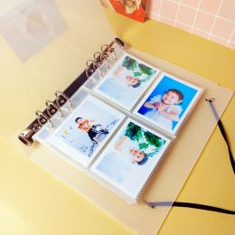A5 Frosted 6 Ring Binder Budget Cards Storage Book Postcard Sleeves Photo Album Photocard Page Protectors 4 Pockets