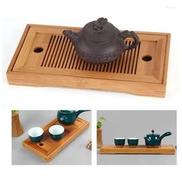Tea Trays Drainage Tray Board Water Household Drawer Room Chinese Fu Kung Set Storage Bamboo Table