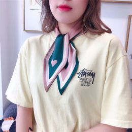 New Design Pointy Silk Scarf Women Headscarf Spring Autumn Summer Necktie Shirt Women's Bag Scarf Wrist Towel Hair Band For Girl