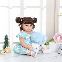 Baby Reborn Doll Girl Elephant 55cm Silicone Body Can Take Bath Gift For Children