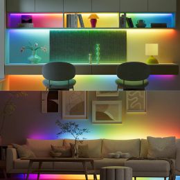 Gingsow COB LED Strip Light DC 12V/24V 630 LEDs/M High Density Flexible Addressable 5m IP65 Waterproof Magic Colourful Room Decor