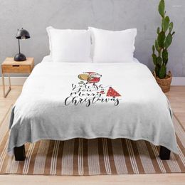 Blankets We Wish You A Merry Christmas Santa Claus Throw Blanket Thermal Large