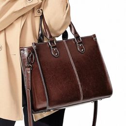 women Handbag Cross body Shoulder Tote Bag Genuine Leather Shop Fi Office Female Real Cowhide Menger Top Handle Bags 77X0#