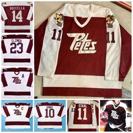 24S 2000 Movie jerseys 10 JON HOWSE 11 Petes Staal 23 Adam Essien Peterborough Peters shabby hockey jersey Custom Any Number and Name