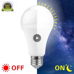 1pcs Lamp Dusk To Dawn Bulb E27 5W 7W 9W 12W Sensor Outdoor Light 110V 220V 85-265V Day Night Light Auto ON/OFF LED Smart Lamp
