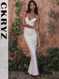 Casual Dresses Ladies Summer Sleeveless Backless Tube Sexy Bodycon Prom Maxi For Women Fashion Evening Party Clubwear Y2K Clothes