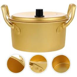 Double Boilers Noodle Cooker Household Small Cooking Pot Gas Double-ear Soup Thickened And Deepened Instant Yellow Aluminum