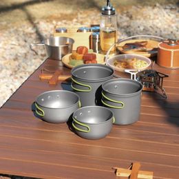 Cookware Sets Outdoor 2-3 People Camping Picnic Stove Set Of Pots And Pans Portable Non-stick Combination