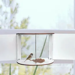 Other Bird Supplies Window Insert Feeder Clear 180 Degree For Watching Interior Outdoor Birdhouse Windows