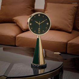 Table Clocks Clock Small Luxury Desk Christmas Decoration Creative Living Room Home Decor Desktop Reloj De Mesa