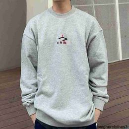 Designer Original autumn and winter trendy Paris B family versatile hoodie loose Korean round neck long sleeved top for men and women EAQ5