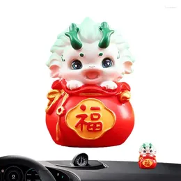 Decorative Figurines Mini Resin Dragon Year Ornament Portable Sculpture Desk Chinese Decoration For