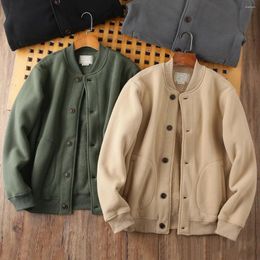 Hunting Jackets Winter Men's Fleece Baseball Coat Soft Tactical Jacket Windbreaker Liner Thicken Warm Cardigan Outerwear Male Streetwear