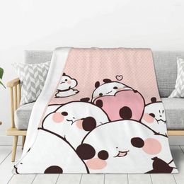 Blankets Cute Panda Pink Blanket Warm Lightweight Soft Plush Throw For Bedroom Sofa Couch Camping