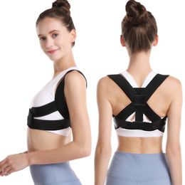 NEW Women Adjustable Elastic Back Support Belt Chest Posture Corrector Shoulder Brace Body Shaper Corset Invisible Body Shaper