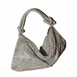 handle Rhinestes Evening clutch Bag Crystal Dinner Party Wedding Purses and handbag luxury Designer shopper hobo shoulder bag E45l#