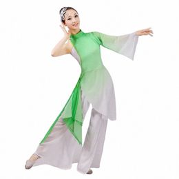 new Classical Dance Costume Adult Female Fan Dance Umbrella Dance Performance Clothing Ethnic Costumes 16se#