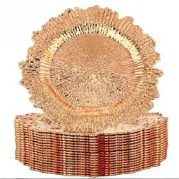 Party Decoration Home Decorative Ottoman Round Rattan Charger Plates For Event Table Decor Colour Wicker Holiday Christmas Kitchen Drop Dhhat