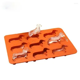 Baking Moulds Creative Silicone Sausage Dog Shaped Ice Chocolate Biscuit Mould