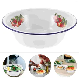 Dinnerware Sets Enamel Basin Storage Container Tableware Kitchen Bowl Creative Soup