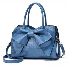 Shoulder Bags High-End Bright Leather Women'S Handbag Fashion Bow Messenger Bag 2024 High-Quality Ladies Tote