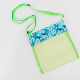 Ultra Light Mesh Beach Bag Adjustable Shoulder Strap Portable Sea Shell Collecting Bag Kids Beach Bag Beach Toy Bag