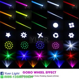 YUER 4Pcs/lot Mini 150W LED Moving Head Light Beam Spot 18 Rotating Prisms Dj Dmx Stage Light Effect Disco Dj Bar Wedding Club