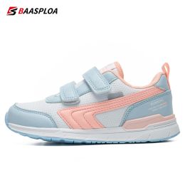 Baasploa 2023 Children Sport Shoes Leather Casual Sneakers Kids Lightweight Walking Shoes for Boys Girls Non-Slip Free Shipping